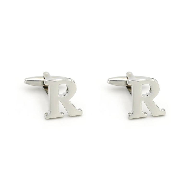 FURE Initial Cufflinks (Rhodium) for Men - Image 1