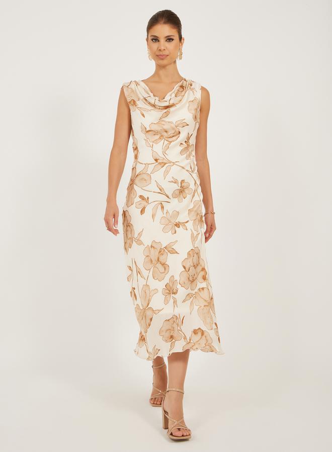 Styli Printed Sleeveless A-Line Midi Dress - Image 2