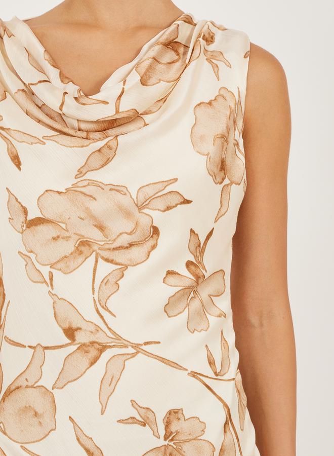 Styli Printed Sleeveless A-Line Midi Dress - Image 4