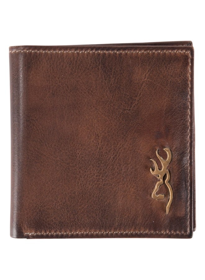 Browning Men's Rugged Brass Buck Wallets, Available in Multiple Styles, Brass Buck (Bi-Fold) - Image 1
