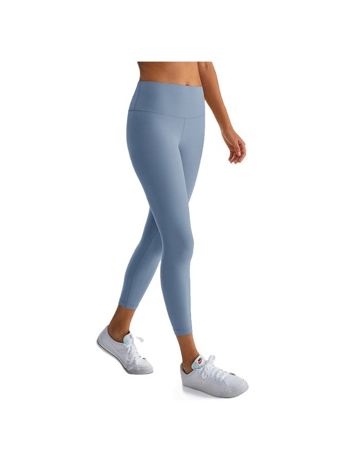 NIBEMINENT Essential/Pure&Plain 7/8 Leggings, High Waisted Compression Soft Pants Workout Athletic Yoga Pants 24" - Image 1