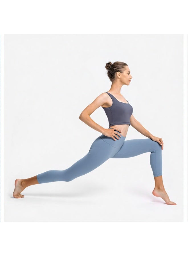 NIBEMINENT Essential/Pure&Plain 7/8 Leggings, High Waisted Compression Soft Pants Workout Athletic Yoga Pants 24" - Image 4