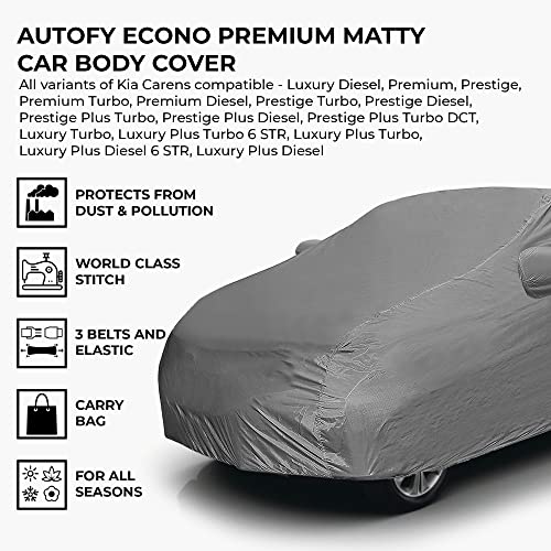 Autofy Car Cover Waterproof Econo for Kia Carens [Year 2022 Onwards] - Carens Car Cover Dust & UV Protection Carens Car Body Cover with Mirror Pocket Soft Cotton Lining - Image 3