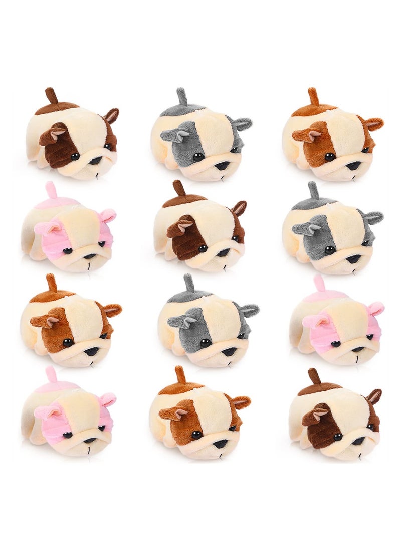 Captaintech Mini Cute Plush Keychain Toys 12 Pcs 4 Inch Stuffed Animal Ornaments Ideal for Birthday Party Favors and Home Decor Dog Style  - Image 1