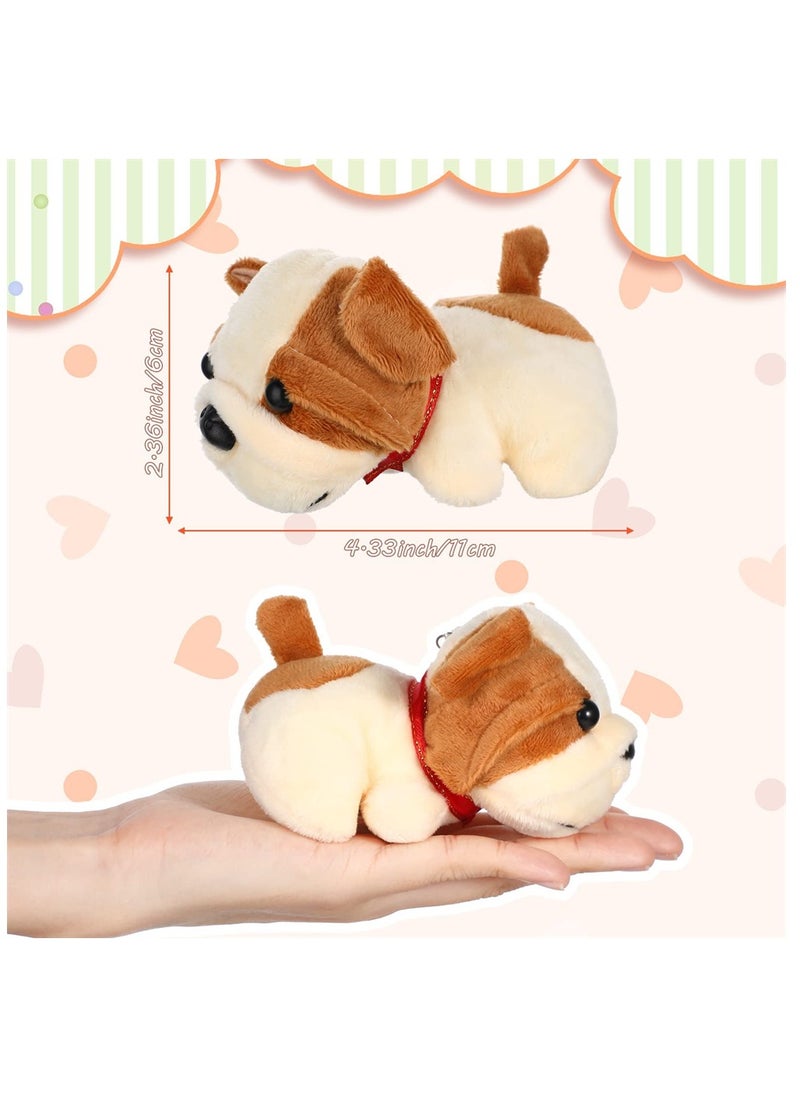 Captaintech Mini Cute Plush Keychain Toys 12 Pcs 4 Inch Stuffed Animal Ornaments Ideal for Birthday Party Favors and Home Decor Dog Style  - Image 3
