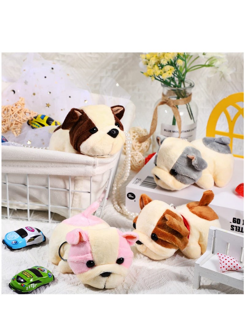 Captaintech Mini Cute Plush Keychain Toys 12 Pcs 4 Inch Stuffed Animal Ornaments Ideal for Birthday Party Favors and Home Decor Dog Style  - Image 2