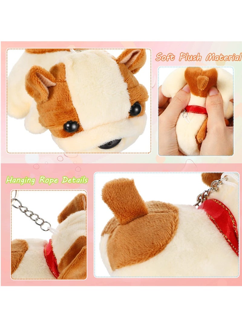 Captaintech Mini Cute Plush Keychain Toys 12 Pcs 4 Inch Stuffed Animal Ornaments Ideal for Birthday Party Favors and Home Decor Dog Style  - Image 5