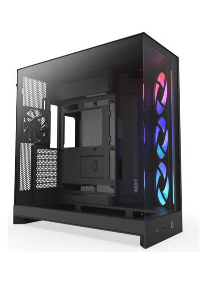 NZXT H9 Flow RGB, Dual-Chamber ATX Mid-Tower Case High-Airflow Design with Panoramic Tempered Glass, Supports Dual 360mm Radiators, Up to 10 Fans, Up To E-ATX Compatibility, Black | CM-H92FB-R1  - Image 1