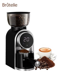Brutelle Burr Coffee Grinder Electric Coffee Grinder Adjustable Burr Mill with 25 Precision Grind Settings with Time Display and Countdown Display black 150W  - Image 1