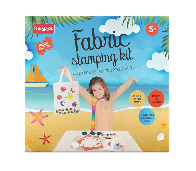 Funskool Handycrafts - DIY Stamping Kit, Block Printing Kit, 5 Years +, Fabric Stamping Kit - Multicolor - Image 2