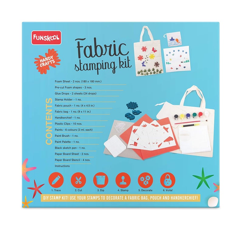 Funskool Handycrafts - DIY Stamping Kit, Block Printing Kit, 5 Years +, Fabric Stamping Kit - Multicolor - Image 3