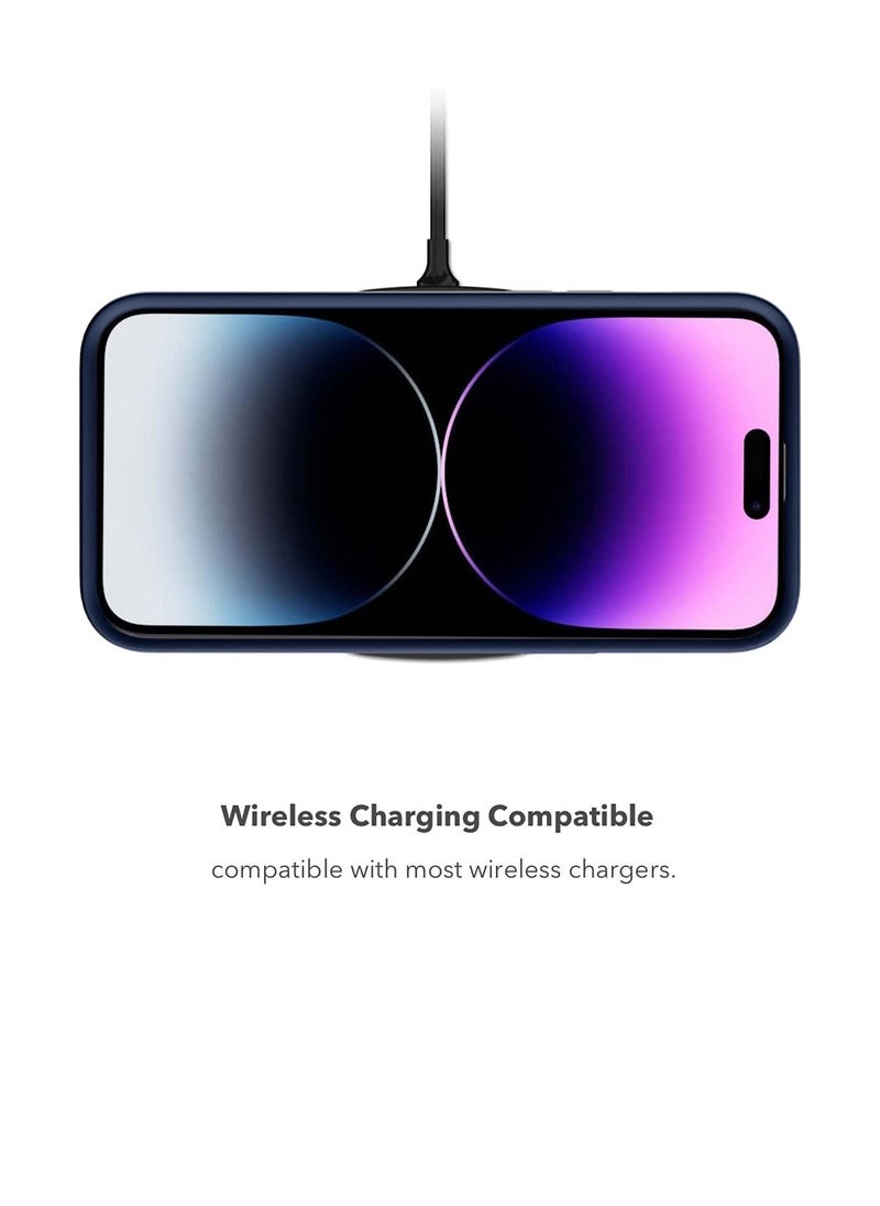 D3O NEO Hybrid Crystal Magnetic Case Cover With MagSafe Wireless Charging Function And Magnetic Car Holder For Apple iPhone 14 Pro 6.1 Inch Blue