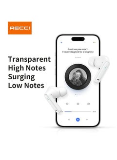 Recci RECCI REP-W88 HiFi Lossless Sound Quality Wireless Bluetooth Earphones: ANC Noise Reduction Silicone Earbud Plating Tech  - Image 3