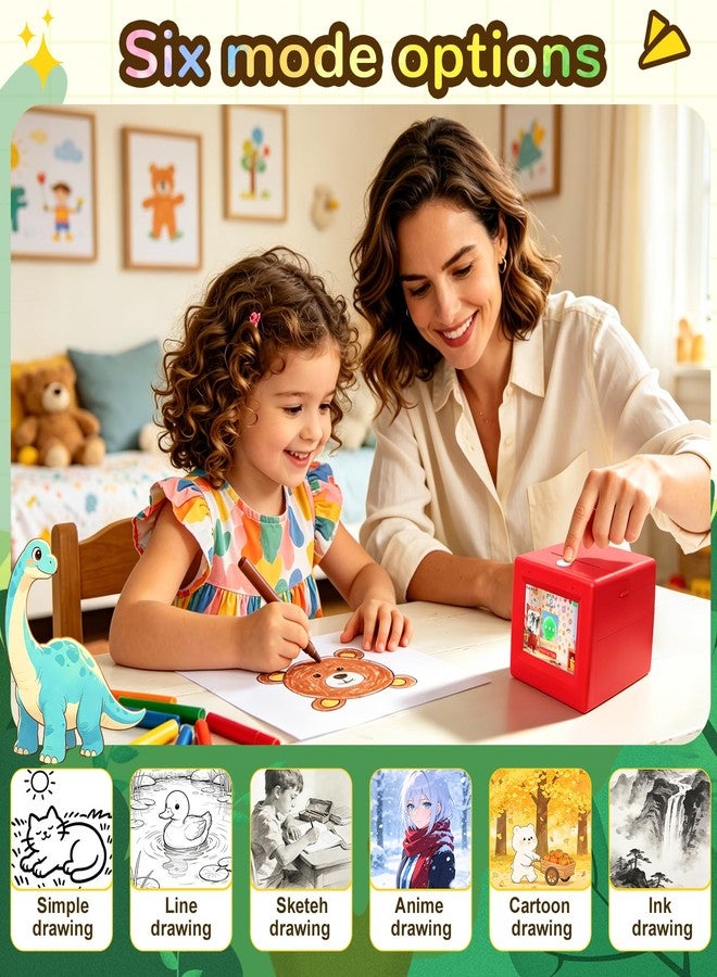 iHeartYard Voice-to-Image Ai Sticker Maker for Kids, Wireless & Inkless Ai Sticker Printer Rechargeable Mini Sticker Maker for 3+ Kids Birthday Gifts Crafts - Image 4