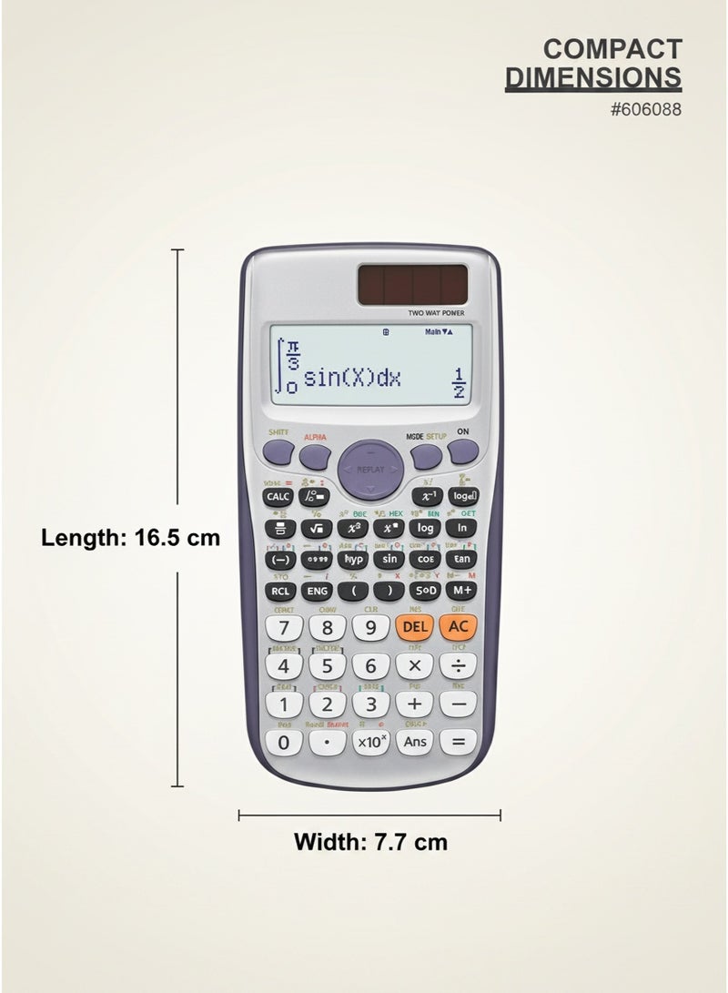 LEXIN Scientific Calculator 2nd Edition With Basic And Advanced Functions - White, Ideal For Students And Office Use - Image 4