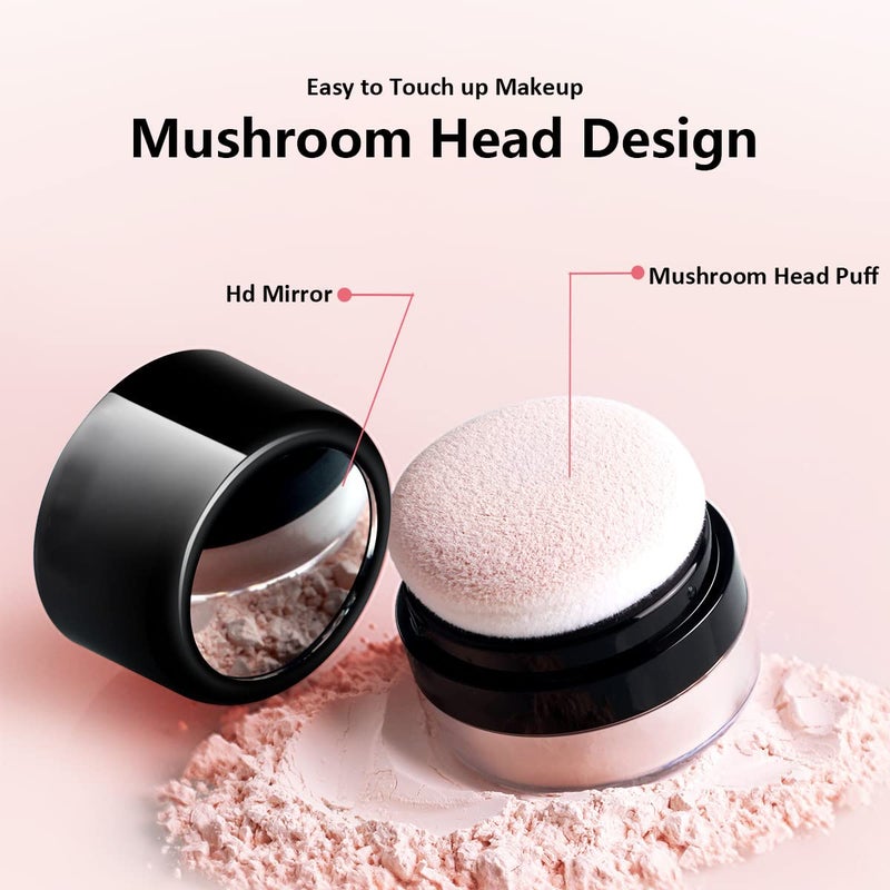 MUAECH Empty Bottle for Dry Shampoo Powder for Women, Reusable, Travel Size with Powder Sponge Applicator for Easy Apply, Refillable Loose Powder Box with Mirror - Image 2