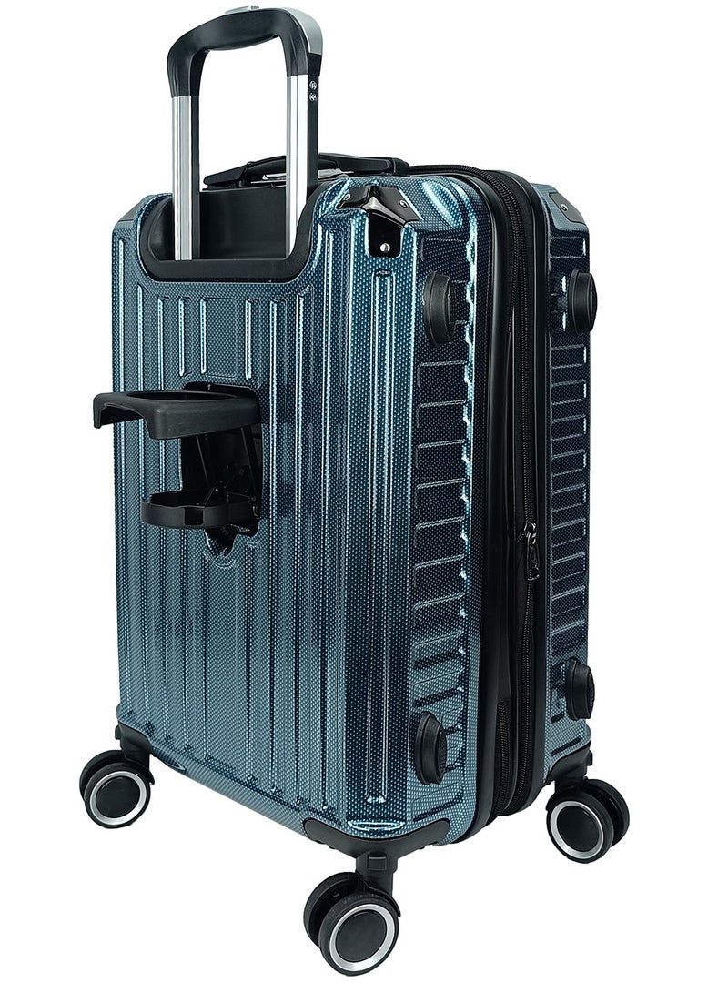 VIPTOUR Trolley Luggage Set of 3 PCS TPC Hard Side Spinner Wheels with TSA Lock With Cup Holder - Image 3