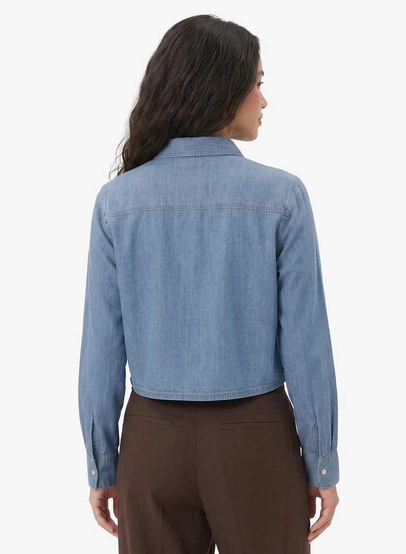 Only  Onlcharis Life Long Sleeve Short Shirt for Women | Best Price UAE