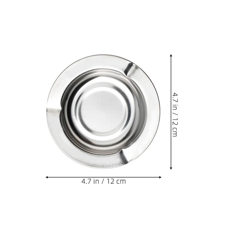 Stainless Steel Round Cigarette Ashtray Portable 10 Pack for Indoor Outdoor Use - Image 3