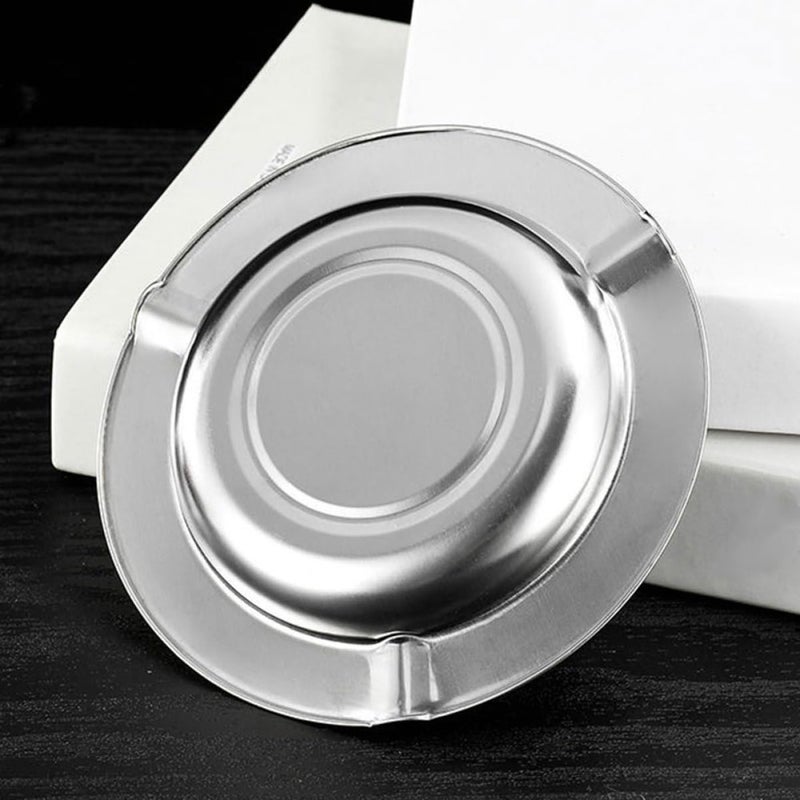 Stainless Steel Round Cigarette Ashtray Portable 10 Pack for Indoor Outdoor Use - Image 5