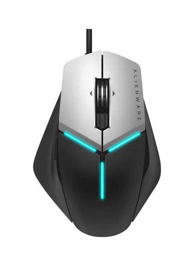 DELL - Alienware Elite Gaming Mouse AW-959 with 12,000 DPI Pixart Optical Sensor Featuring Redesigned Side Wings for Improved Grip and Alienfx with RGB Lighting - Image 1