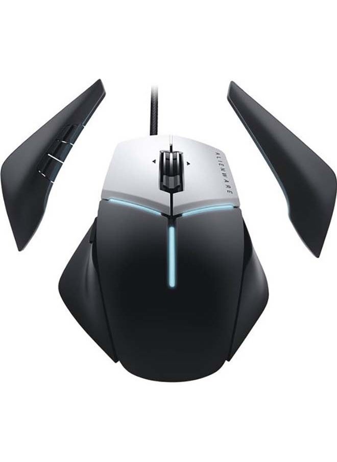 DELL - Alienware Elite Gaming Mouse AW-959 with 12,000 DPI Pixart Optical Sensor Featuring Redesigned Side Wings for Improved Grip and Alienfx with RGB Lighting - Image 1