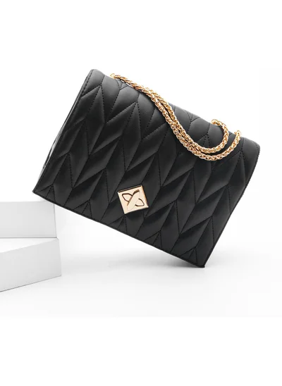 MARJIN Women's Gold Color Chain Shoulder Bag Delbin