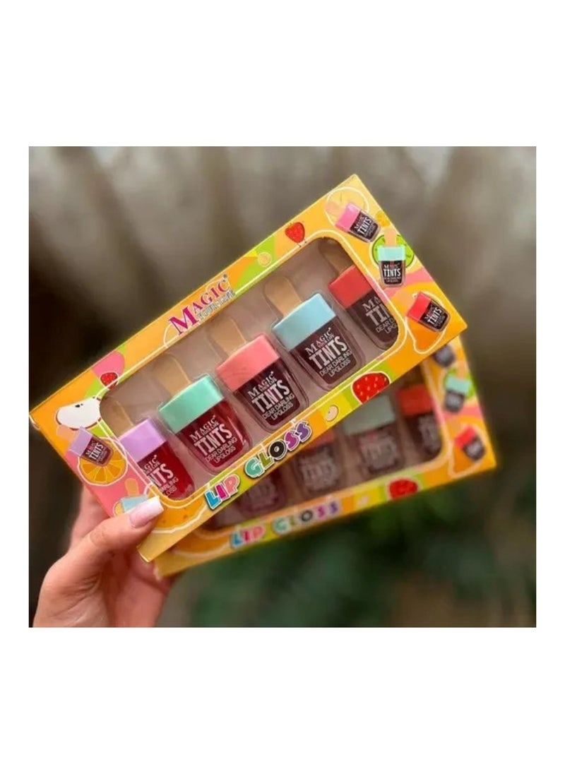 Magic Organic Magic Lip Gloss for Long-lasting Ice Cream-Inspired Lips Assorted Pack of 5  - Image 4