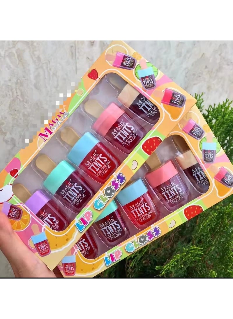 Magic Organic Magic Lip Gloss for Long-lasting Ice Cream-Inspired Lips Assorted Pack of 5  - Image 2