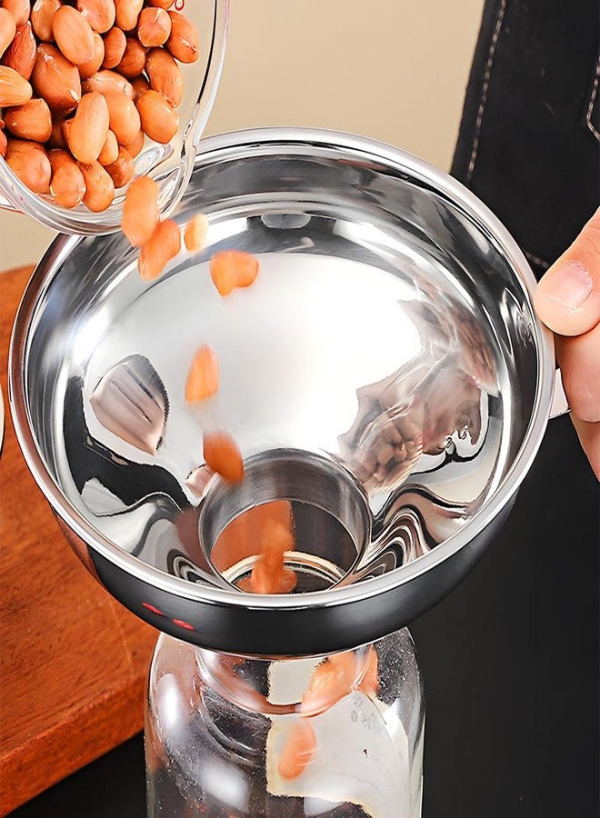 Senvasfa 4 Pack Kitchen Funnels Set, Stainless Steel Wide Mouth Canning Funnel with Handles Fit for Wide and Regular Narrow Mouth Mason Jar n Flask Ease Transfer Liquid Serums, Jam, Oils, Spices, Powders - Image 5