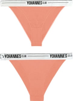 Yohannes Club Yohannesclub, Women, Underwear Set, (Triangle Bra-Brazilian), Salmon  - Image 4