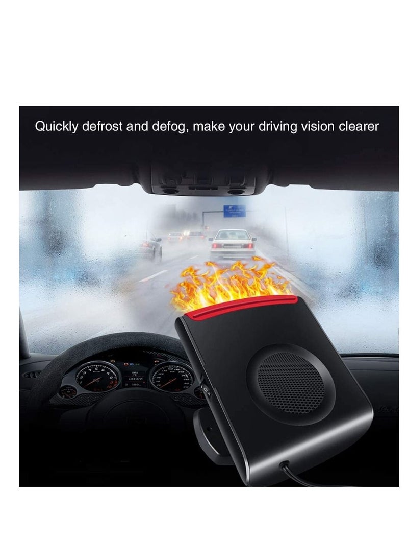 Y&D - Car Heater Defroster,12V 150W Portable Defroster Fans 2 in 1 Heating & Cooling Fast Defrost Defogger, Window for Car, SUV, or Trucks, Reddish Black - Image 1