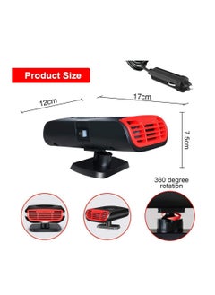 Y&D Car Heater Defroster,12V 150W Portable Defroster Fans 2 in 1 Heating & Cooling Fast Defrost Defogger, Window for Car, SUV, or Trucks, Reddish Black  - Image 4