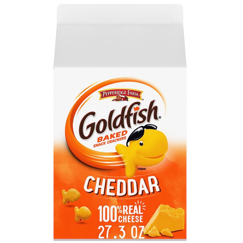 Goldfish Cheddar Cheese Crackers, 27.3 oz Carton - Image 1