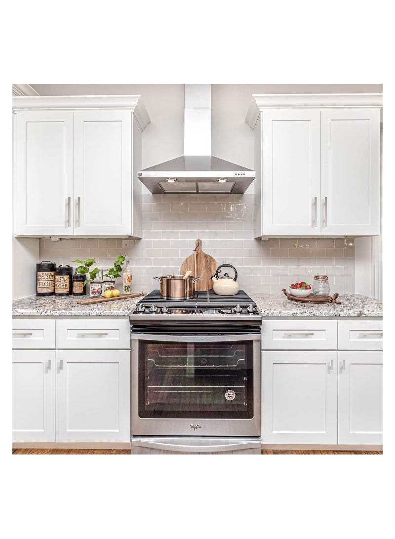 Zikra 6PCS 96mm Brushed Satin Nickel Kitchen Handles, Stainless Steel Kitchen Cupboard Handles, Cabinet Handles, Cupboard Door Handles, Drawer Handles, Wardrobe Handles, Drawer Hardware Handles - Image 5