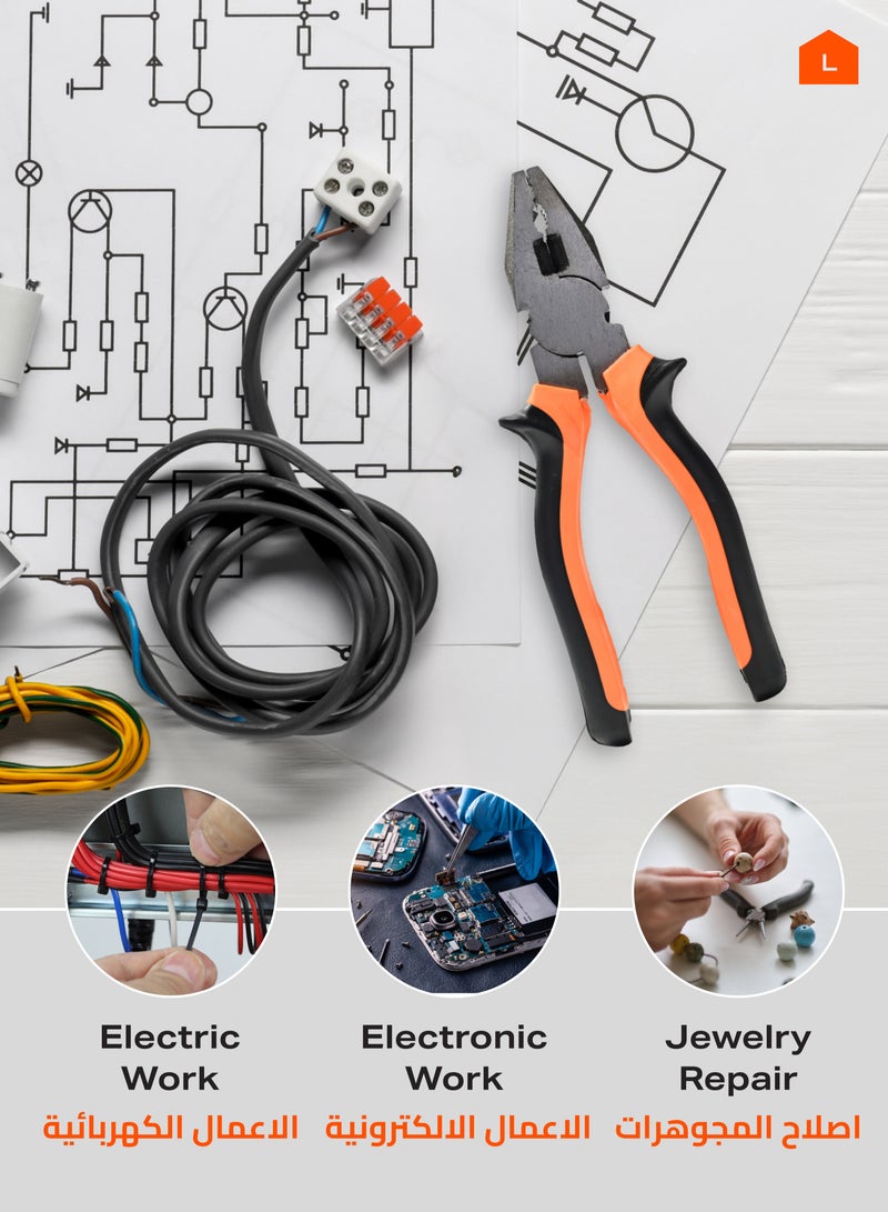 LAWAZIM Plier 6 Inch |Slip Joint Pliers | Utility Plier with Wire Cutter | Serrated Jaw Forged from High Carbon Steel for Maximum Grip on Materials | Specially Coated for Rust Prevention  - Image 4