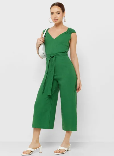 مانجو Belted Strap Jumpsuit