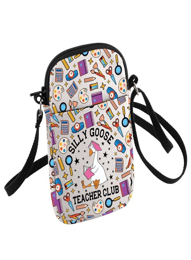 HOLLP Silly Goose Teacher Club Crossbody Bag Funny Teacher Gift Silly Goose Gift Back to School Gift (TEACHER CLUB b) - Image 1