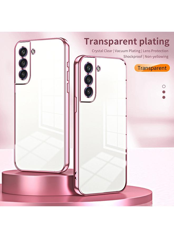 S-TOP Case For Samsung Galaxy S21 FE 5G Transparent Plating Fine Hole Phone Case - Image 2