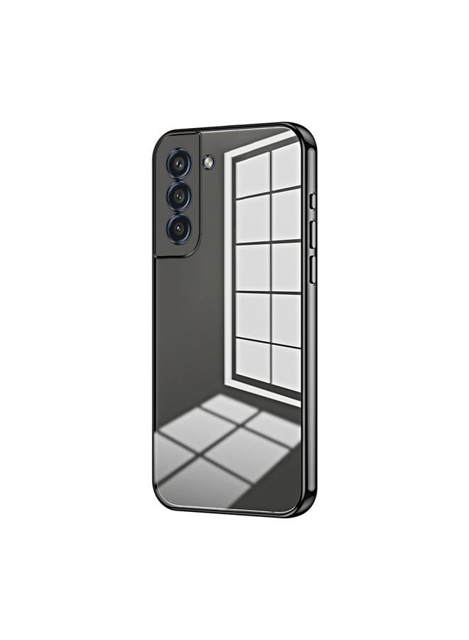 S-TOP Case For Samsung Galaxy S21 FE 5G Transparent Plating Fine Hole Phone Case - Image 1