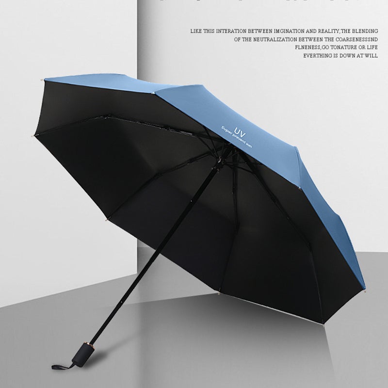 Dual-Use Umbrella Automatic Open/Close Eight Ribs 96cm Diameter for Rain and Shine Use - Image 1