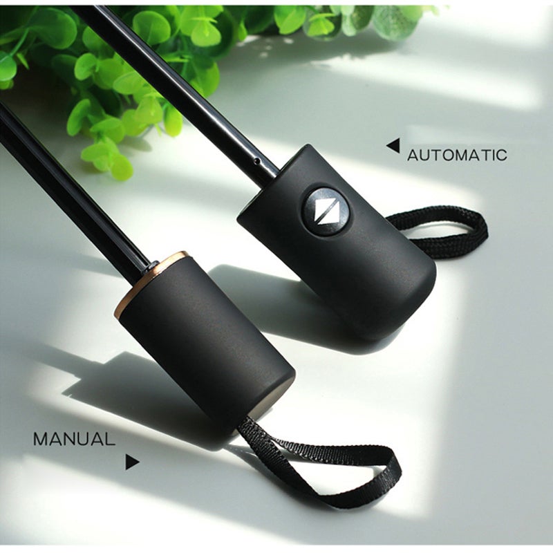 Dual-Use Umbrella Automatic Open/Close Eight Ribs 96cm Diameter for Rain and Shine Use - Image 4