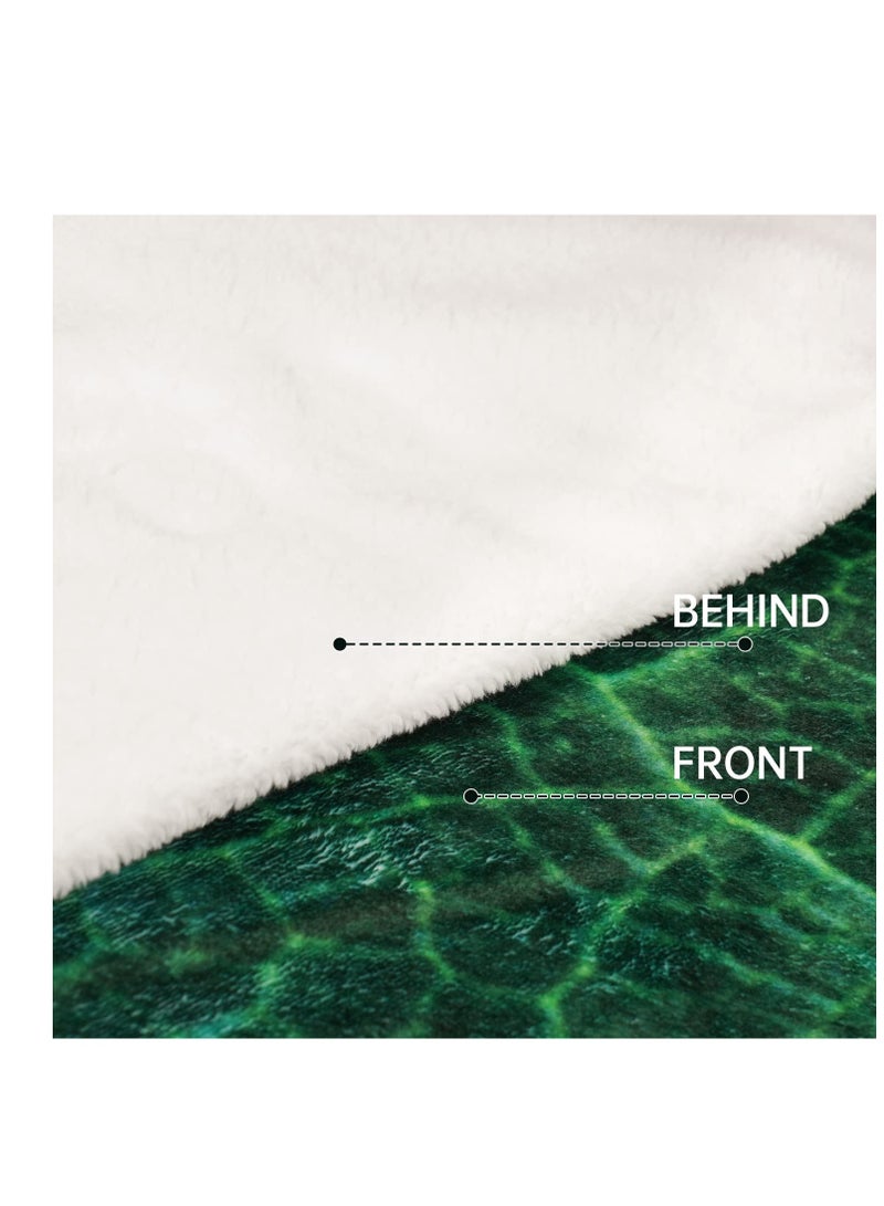SYOSI Soft Flannel Fleece Leaf Blanket Double Sided Printing, Large Green Blanket Lightweight Comfortable Warm Plush Leaf Blanket for Office Bed Couch Sofa (230gsm, Bayberry Leaf) - Image 5