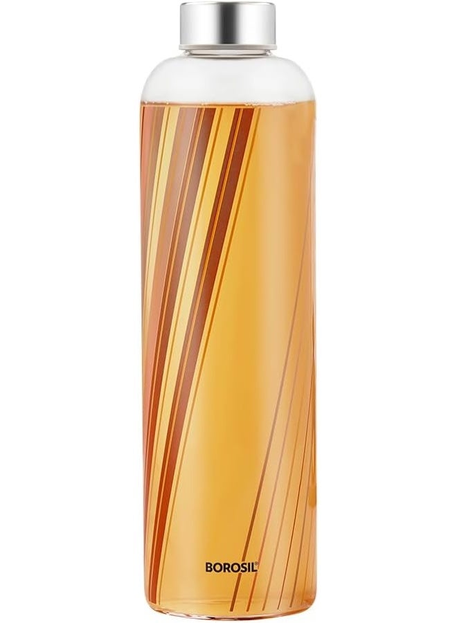 BOROSIL Prism Glass Bottle Transparent 1Liters - Image 1