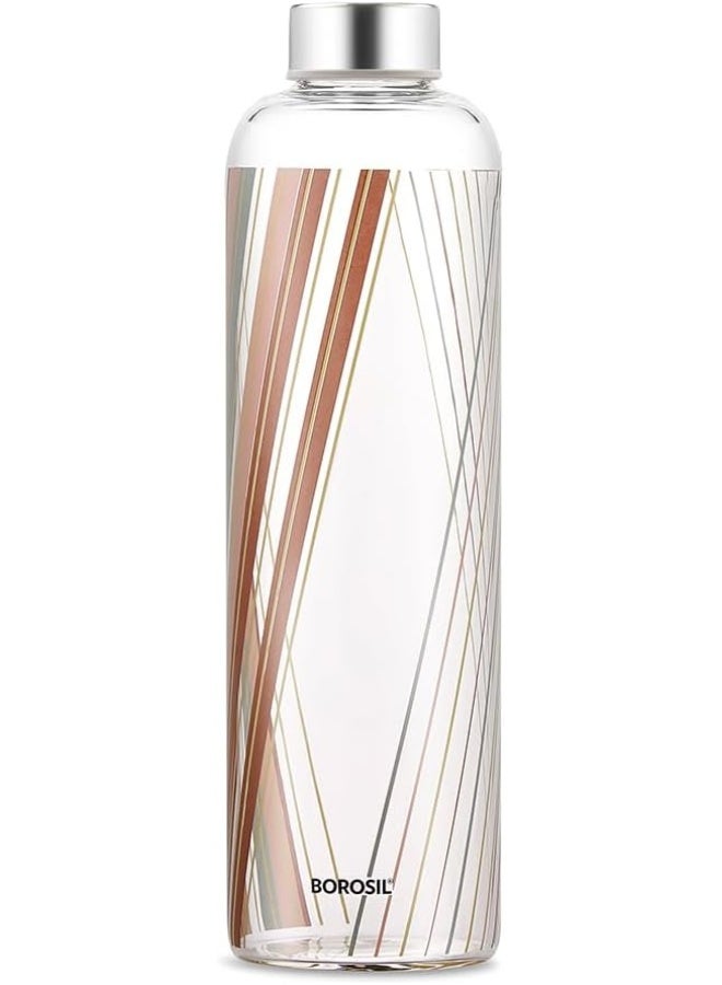 BOROSIL Prism Glass Bottle Transparent 1Liters - Image 3