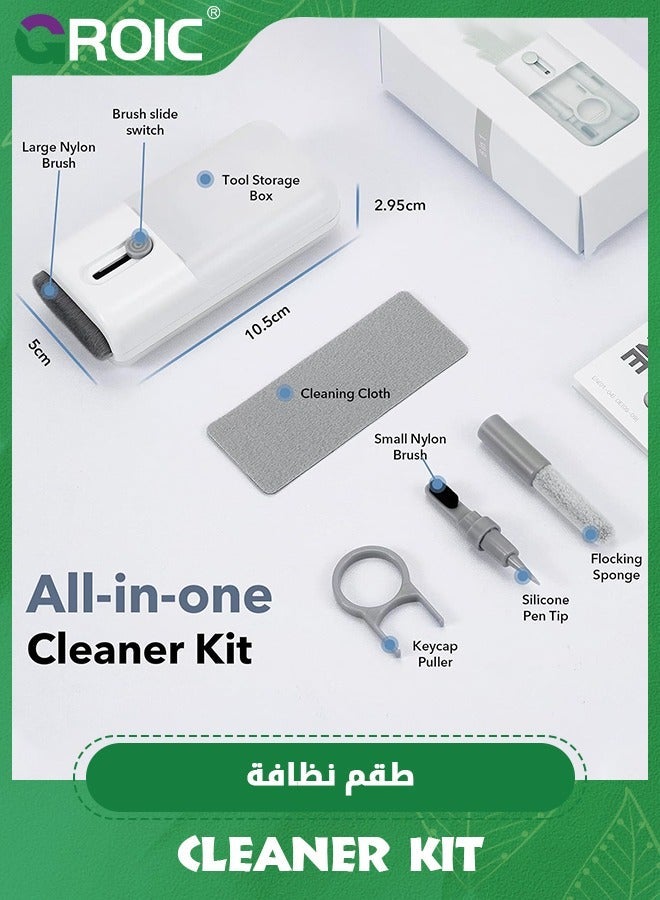 GROIC Electronics Cleaner Kit, 6-in-1 Keyboard Cleaning Multifunctional Electronic Tool for Earbuds/Phone/Laptop/PC Monitor/Camera/Watch - Image 2
