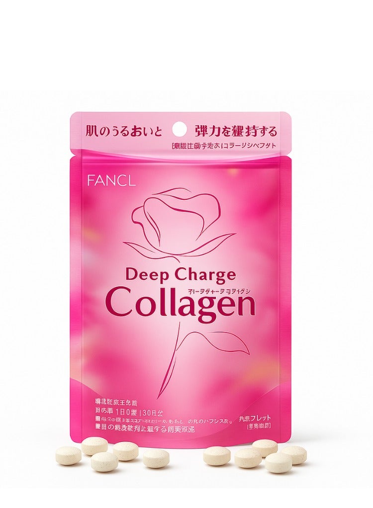 Fancl Deep Charge Collagen Tablet I Japanese Marine Collagen I Collagen Peptides 180 Tablets  - Image 1