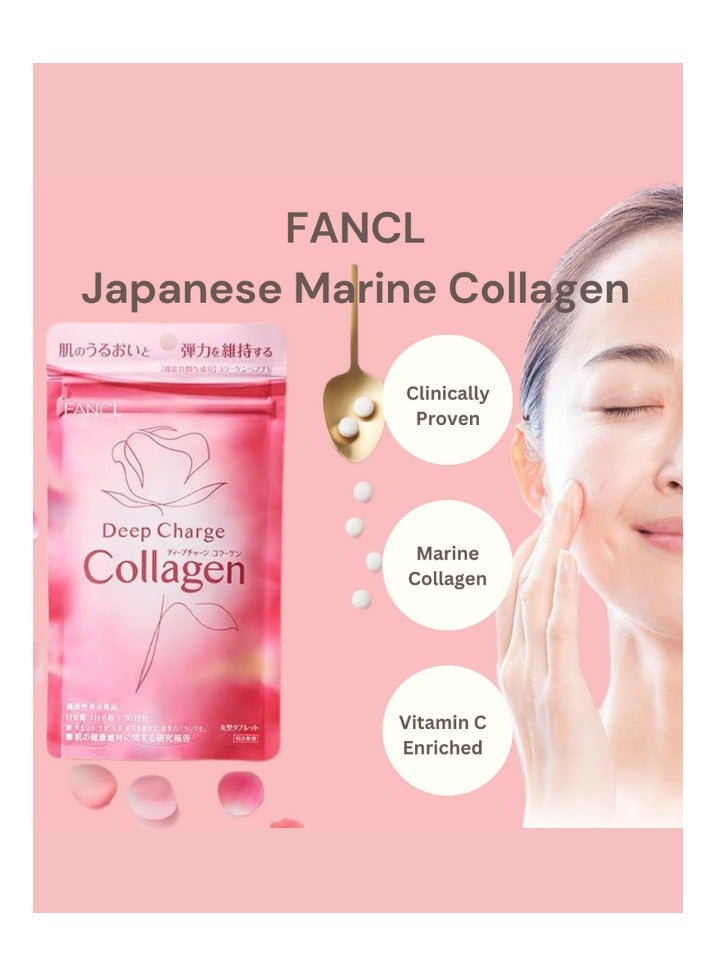 Fancl Deep Charge Collagen Tablet I Japanese Marine Collagen I Collagen Peptides 180 Tablets - Image 2