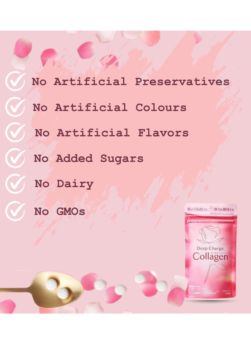 Fancl - Deep Charge Collagen Tablet I Japanese Marine Collagen I Collagen Peptides 180 Tablets - Image 1