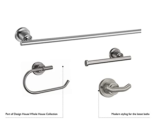 Design House 560359 Geneva Contemporary Towel Ring for Bathroom Bedroom Closet or Kitchen Polished Chrome - Image 3